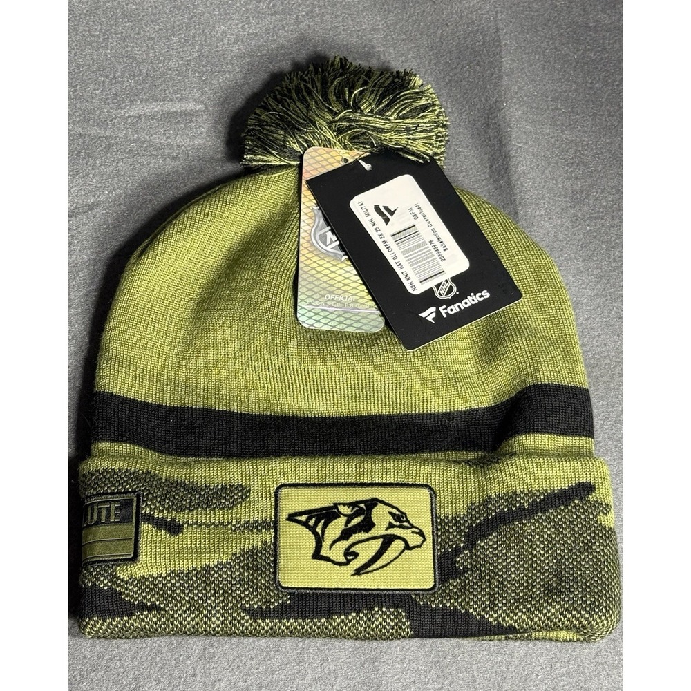 Fanatics‎ Pro Nashville Predators NHL Military Appreciation Winter Beanie Salute